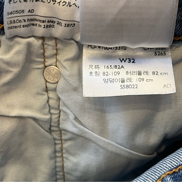 Levis Shorts Womens 32 Blue Denim Jean 501 Cut Off Button Fly High Rise Ladies - Picture 7 of 11